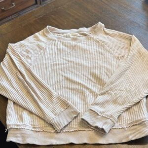 Thread & Supply Beige Waffle Knit Top